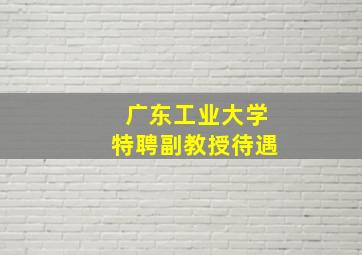 广东工业大学特聘副教授待遇