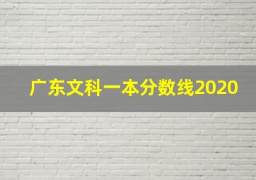 广东文科一本分数线2020