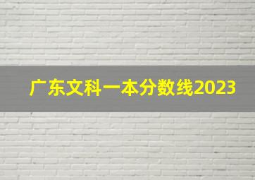 广东文科一本分数线2023