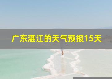 广东湛江的天气预报15天