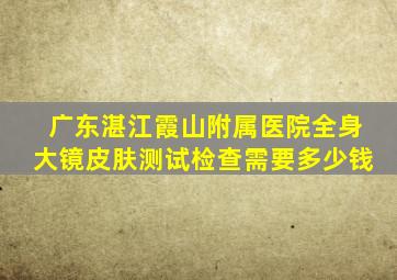 广东湛江霞山附属医院全身大镜皮肤测试检查需要多少钱