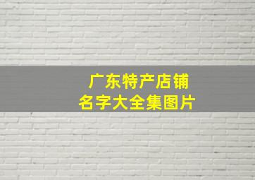 广东特产店铺名字大全集图片