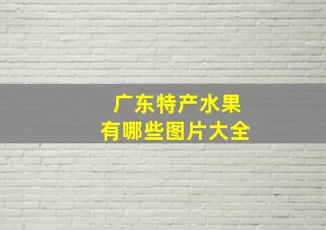 广东特产水果有哪些图片大全