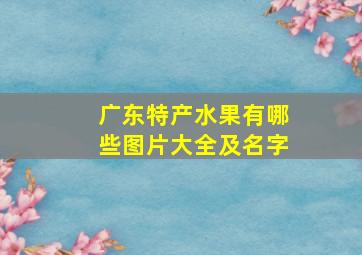 广东特产水果有哪些图片大全及名字