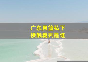 广东男篮私下接触裁判是谁