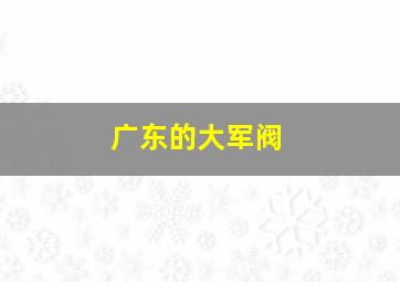 广东的大军阀