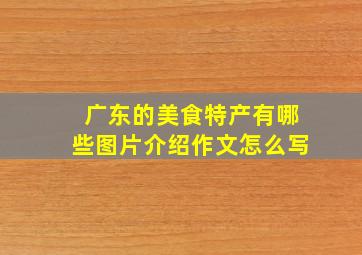 广东的美食特产有哪些图片介绍作文怎么写