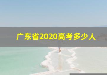 广东省2020高考多少人