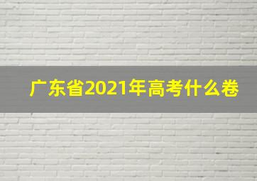 广东省2021年高考什么卷