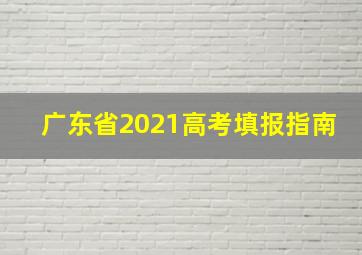 广东省2021高考填报指南