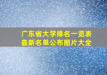 广东省大学排名一览表最新名单公布图片大全