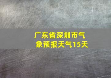 广东省深圳市气象预报天气15天