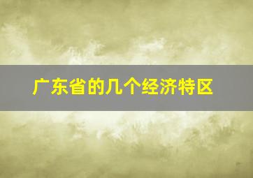 广东省的几个经济特区