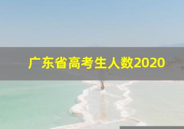 广东省高考生人数2020