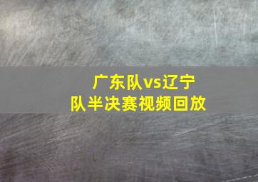 广东队vs辽宁队半决赛视频回放