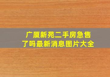 广厦新苑二手房急售了吗最新消息图片大全