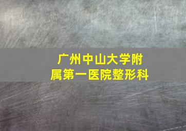 广州中山大学附属第一医院整形科