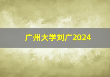 广州大学刘广2024