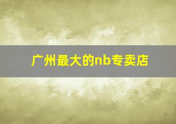 广州最大的nb专卖店