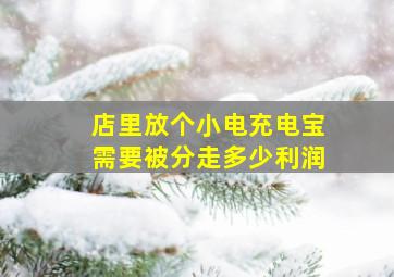 店里放个小电充电宝需要被分走多少利润