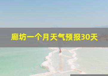 廊坊一个月天气预报30天