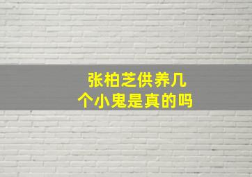 张柏芝供养几个小鬼是真的吗