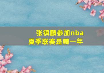 张镇麟参加nba夏季联赛是哪一年