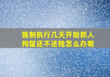 强制执行几天开始抓人拘留还不还钱怎么办呢