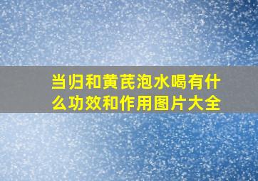 当归和黄芪泡水喝有什么功效和作用图片大全