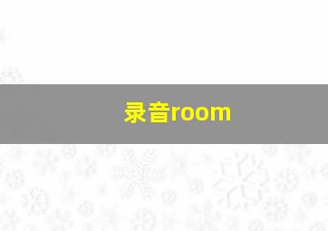 录音room