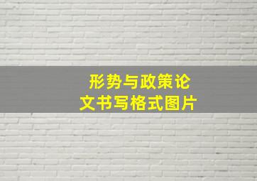 形势与政策论文书写格式图片