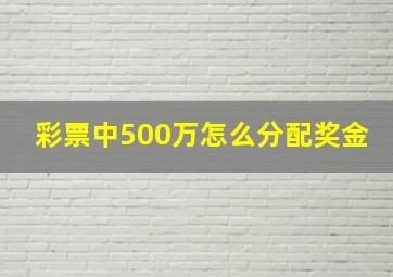 彩票中500万怎么分配奖金