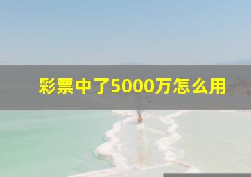 彩票中了5000万怎么用