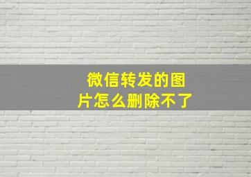 微信转发的图片怎么删除不了