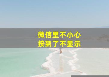 微信里不小心按到了不显示