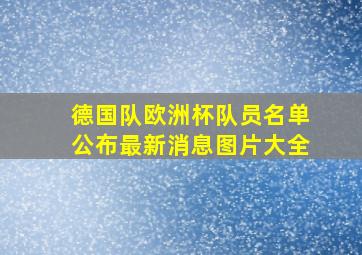 德国队欧洲杯队员名单公布最新消息图片大全