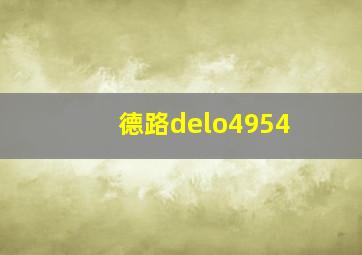 德路delo4954