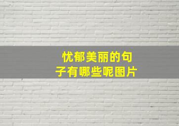 忧郁美丽的句子有哪些呢图片