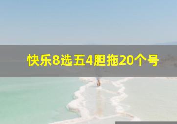 快乐8选五4胆拖20个号