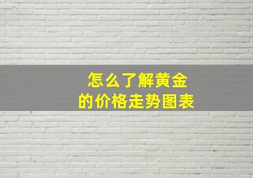 怎么了解黄金的价格走势图表