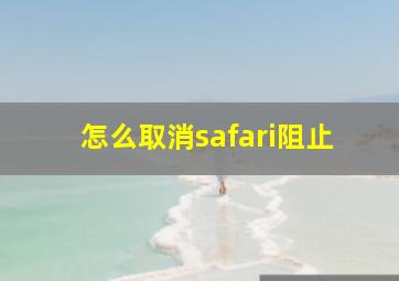 怎么取消safari阻止