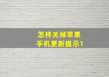 怎样关掉苹果手机更新提示1