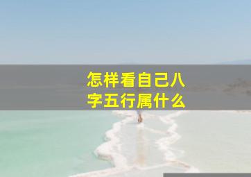 怎样看自己八字五行属什么