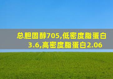 总胆固醇705,低密度脂蛋白3.6,高密度脂蛋白2.06