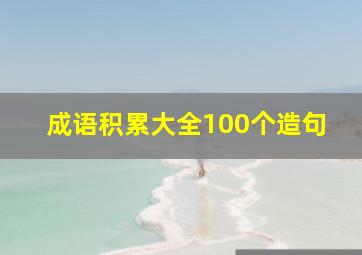 成语积累大全100个造句