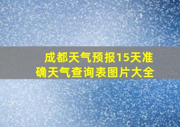 成都天气预报15天准确天气查询表图片大全