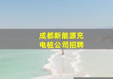 成都新能源充电桩公司招聘