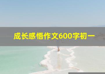 成长感悟作文600字初一