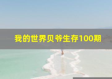 我的世界贝爷生存100期