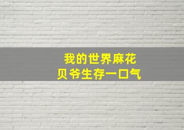 我的世界麻花贝爷生存一口气